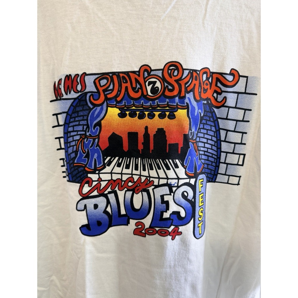 2004 Cincy Blues Fest T Shirt XXL Cincinnati Ohio Blues Music Festival Gildan